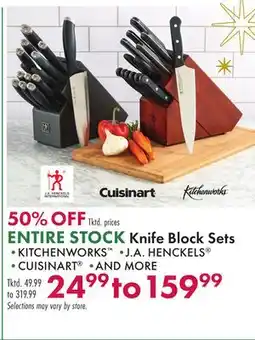 Boscov's ENTIRE STOCK Knife Block Sets offer