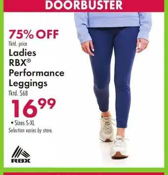 Boscov's Ladies RBX Performance Leggings offer