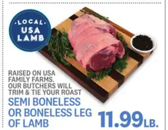 Kings Food Markets SEMI BONELESS OR BONELESS LEG OF LAMB offer