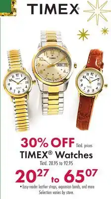 Boscov's TIMEX Watches offer