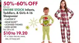 Boscov's Infants, Toddlers, & Girls 4-16 Sleepwear offer