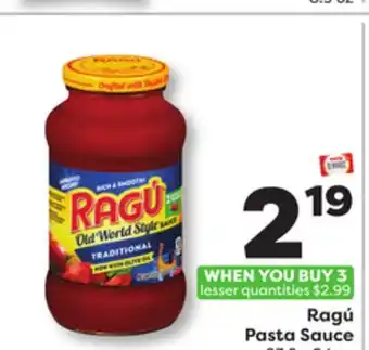 Weis Markets Ragú Pasta Sauce offer