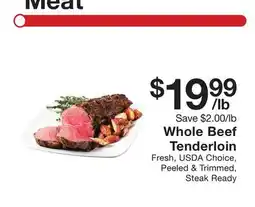 Fairway Store Market Whole Beef Tenderloin offer