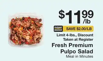 Fairway Store Market Fresh Premium Pulpo Salad offer