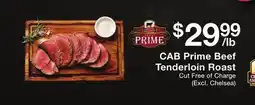 Fairway Store Market CAB Prime Beef Tenderloin Roast offer