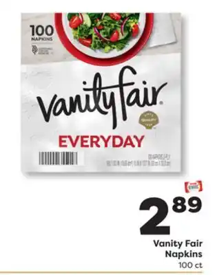 Weis Markets Vanity Fair Napkins offer