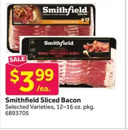 Stop&Shop Smithfield Sliced Bacon offer