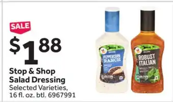 Stop&Shop Stop & Shop Salad Dressing offer