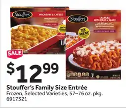 Stop&Shop Stouffer's Family Size Entrée offer