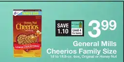 The Fresh Grocer Cheerios Family Size offer