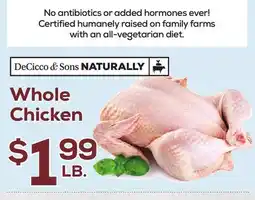 DeCicco & Sons DeCicco & Sons Whole Chicken offer