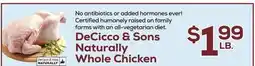 DeCicco & Sons Naturally Whole Chicken offer