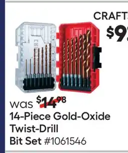 Lowe's 14-Piece Gold-Oxide Twist-Drill Bit Set offer