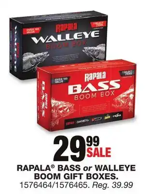 Blain's Farm & Fleet RAPALA BASS or WALLEYE BOOM GIFT BOXES offer