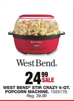 Blain's Farm & Fleet WEST BEND STIR CRAZY 6-QT. POPCORN MACHINE offer