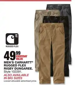 Blain's Farm & Fleet MEN'S CARHARTT RUGGED FLEX RIGBY DUNGAREE offer