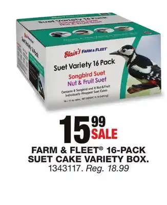 Blain's Farm & Fleet Farm & Fleet 16-pack Suet cake Variety Box offer