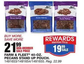 Blain's Farm & Fleet FARM & FLEET 40-OZ. PECANS STAND UP POUCH offer