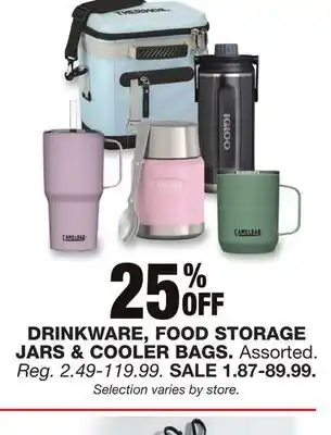 Blain's Farm & Fleet DRINKWARE, FOOD STORAGE JARS & COOLER BAGS offer