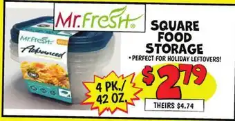 Ollie's MR. FRESH SQUARE FOOD STORAGE offer