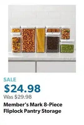 Sam's Club Member's Mark 8-Piece Fliplock Pantry Storage offer