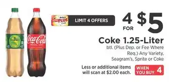 ShopRite Coke 1.25-Liter offer