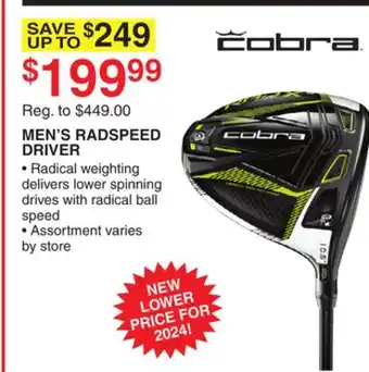 Dunham's Sports COBRA MEN'S RADSPEED DRIVER offer