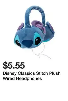 Five Below Disney Classics Stitch Plush Wired Headphones offer