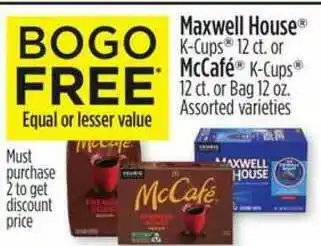 Dollar General Maxwell House K-cups Or Mccafé K-cups Or Bag offer