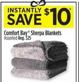 Dollar General Comfort Bay Sherpa Blankets offer