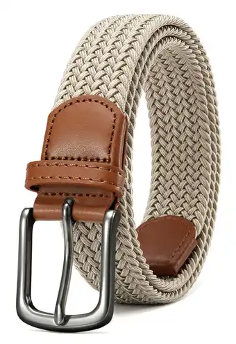 Walmart YOETEY Mens Belt Wowens Belt Elastic Braided Woven Belt, Belt for Casual Golf Pants 1 3/8(35mm) offer