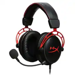 Walmart HyperX Cloud Alpha Wired Over-Ear Gaming Headset, Red offer