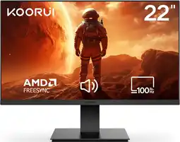 Walmart KOORUI S01 22 1920 x 1080 100 Hz Computer Monitor, Black offer