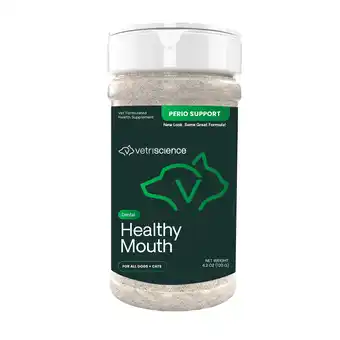 Walmart VetriScience Laboratories Healthy Mouth, Dental Care Powder for Cats and Dogs, 4.2 oz offer