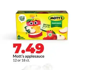 Hy-Vee Mott's applesauce offer