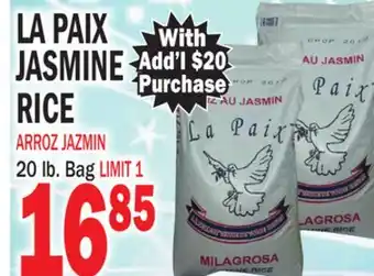 Bravo Supermarkets LA PAIX JASMINE RICE offer