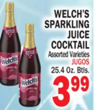 Bravo Supermarkets WELCH'S SPARKLING JUICE COCKTAIL offer