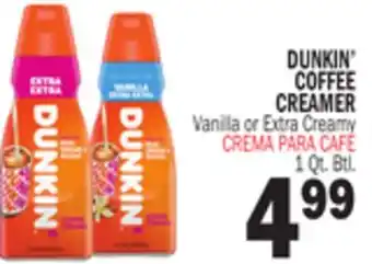 Bravo Supermarkets DUNKIN' COFFEE CREAMER offer