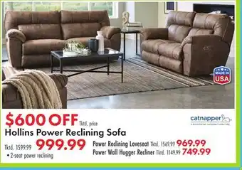 Boscov's Hollins Power Reclining Sofa offer