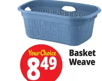 Ocean State Job Lot Rectangular Braided Weave Laundry Basket 50 L offer