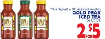 Bravo Supermarkets GOLD PEAK ICED TEA offer