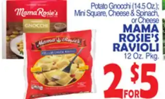 Bravo Supermarkets MAMA ROSIE'S RAVIOLI 12 Oz. Pkg offer