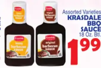 Bravo Supermarkets KRASDALE BBQ SAUCE offer