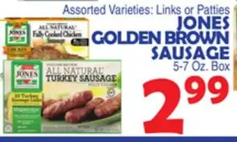 Bravo Supermarkets JONES GOLDEN BROWN SAUSAGE offer