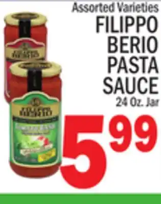 C Town FILIPPO BERIO PASTA SAUCE offer