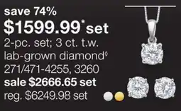JC Penney 2-pc. set 3 ct. t.w. lab-grown diamond◊ offer