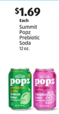Aldi Summit Popz Prebiotic Soda offer