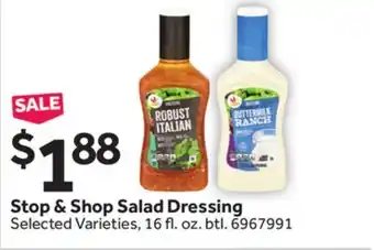 Stop&Shop Stop & Shop Salad Dressing offer