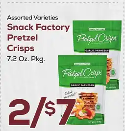 DeCicco & Sons Snack Factory Pretzel Crisps offer