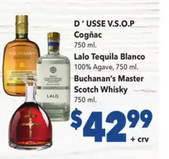 Vallarta Supermarkets D'USSE V.S.O.P Cogñac offer